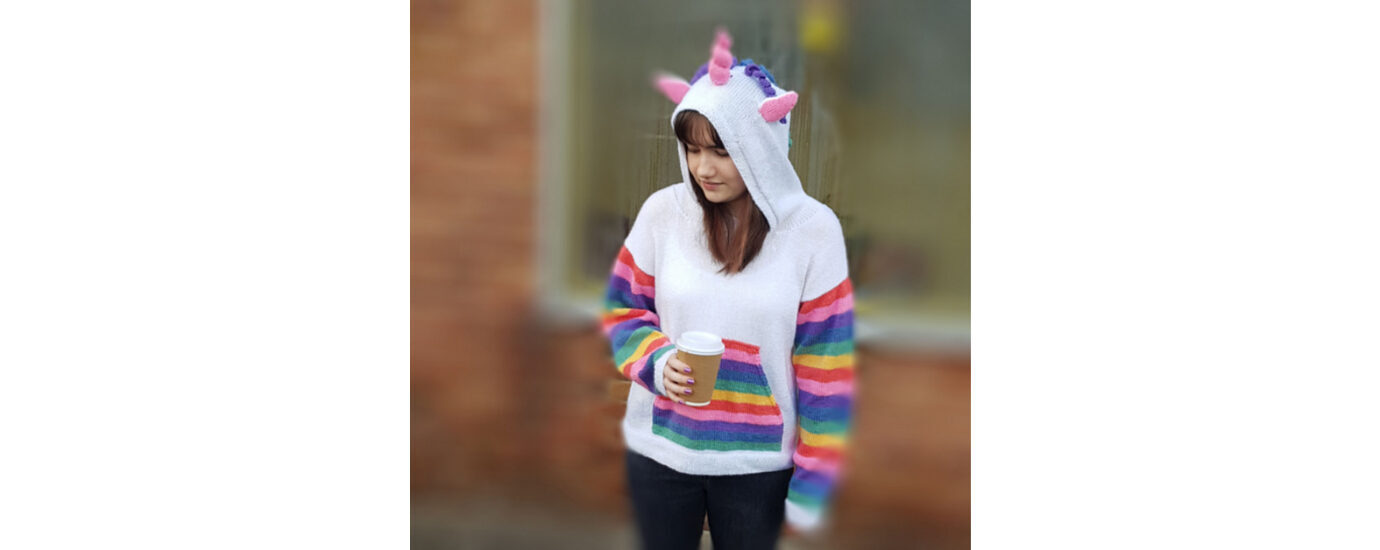 Rainbow unicorn hoodie on sale